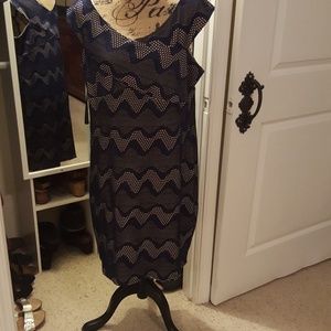Navy blue slip-on dress